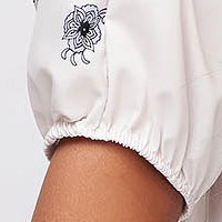Dress short cut cloche with elastic waist thin fabric abstract