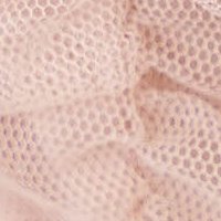 Alkalmi ruha púder rózsaszínű rövid harang alakú gumirozott derékrésszel tüllből virágos hímzés