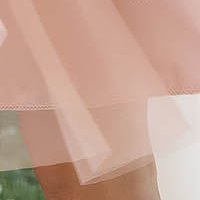 Lightpink dress short cut cloche from tulle with raised flowers