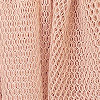 Púder rózsaszínű ruha rövid harang alakú gumirozott derékrésszel tüllből puha melltartóval, oldalt támasztékot nyújtó betéttel