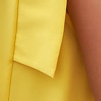 Sárga rövid bő szabású ruha vékony anyagból kerekített dekoltázssal