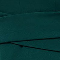 Sötétzöld rövid krepp irodai harang ruha kerekített dekoltázssal
