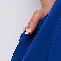 Kék midi irodai harang ruha rugalmas szövetből