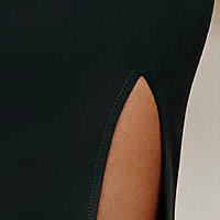 Dark Green Crepe Short Pencil Dress with Bare Shoulders - Artista