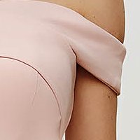 Light Pink Crepe Short Pencil Dress with Bare Shoulders - Artista