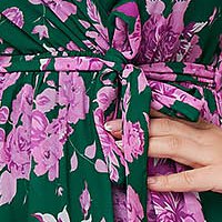 Rochie din voal midi in clos cu elastic in talie cu imprimeu floral - SunShine
