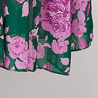 Rochie din voal midi in clos cu elastic in talie cu imprimeu floral - SunShine