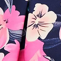 Dress short cut cloche elastic cloth with floral print