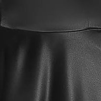 Fekete ruha midi harang taft virágos hímzés
