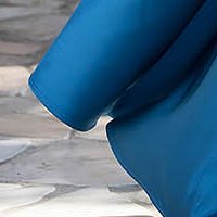 Kék ruha alkalmi hosszú harang taft puha melltartóval, oldalt támasztékot nyújtó betéttel