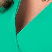 Zöld ruha rövid rugalmas szövet csipke díszítéssel zakó tipusú