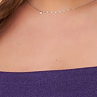 - StarShinerS purple dress midi pencil crepe with glitter details