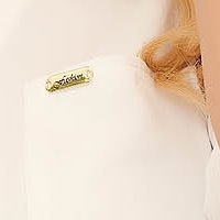 Lady Pandora's Blouse - Women's Voile Blouse with a Crinkled Look in White with a Wide Cut
