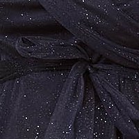 Darkblue dress midi cloche from tulle with glitter details