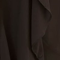 Fekete elegáns rövid harang fodros muszlin ruha