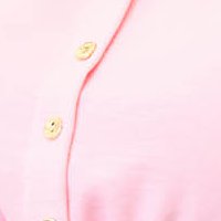 Georgette rövid harang ruha - világos rózsaszín, gumirozott derékrésszel és övvel ellátva