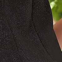 Elegáns ruha fekete StarShinerS rövid ceruza rugalmas szövetből csillogó díszítésekkel