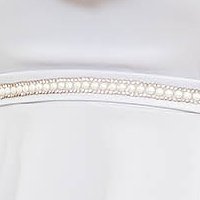Grey Chiffon Short A-Line Dress with V-Neck and Ruffles - StarShinerS