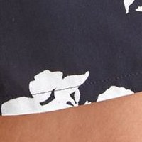 Darkblue short thin fabric loose fit medium waist
