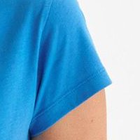 Blue t-shirt cotton loose fit with print details