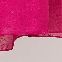 - StarShinerS fuchsia dress from veil fabric with glitter details midi cloche wrap around