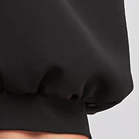 Fekete rövid harang virágmintás ruha rugalmas szövetből - StarShinerS