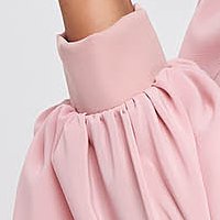 Púder rózsaszínű egyenes bő ujjú ruha rugalmas szövetből - StarShinerS