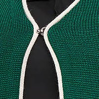 Cardigan din tricot fin verde cu un croi drept - Lady Pandora