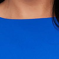 Rochie din stofa neelastica albastra midi tip creion - Lady Pandora
