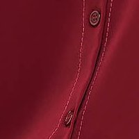 Burgundy women`s blouse light material loose fit with pearls