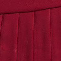 Krepp egyenes ruha - burgundy, alján rakott, pliszírozott