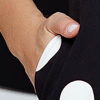 Rövid ceruza zsebes ruha rugalmas szövetből bővülő ujjakkal