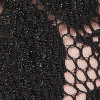 Fekete midi ceruza muszlin anyagátfedés ruha csipkés anyagból - StarShinerS