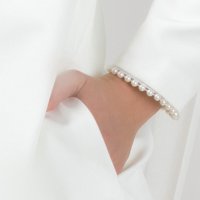 Kabát ivoire egyenes gyöngy díszítéssel rugalmas szövet