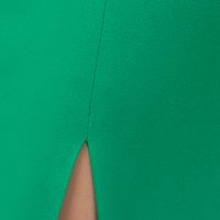 Ruha zöld ceruza krepp ráncolt ujjak midi