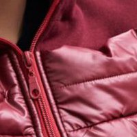 Burgundy jacket from slicker asymmetrical with inside lining