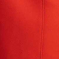 Palton din lana rosu cambrat cu guler detasabil din blana ecologica - SunShine