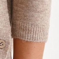 Cream sweater knitted loose fit neckline
