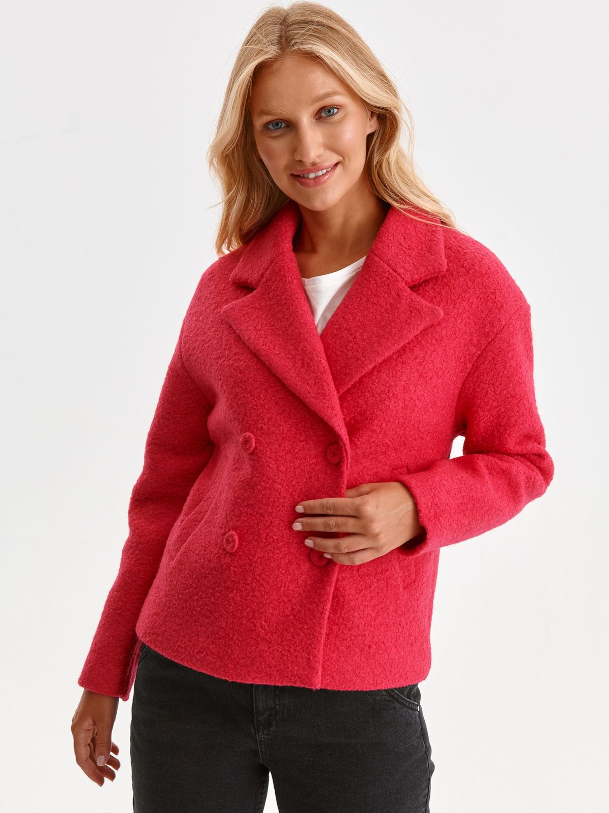 Pink jacket straight from fluffy fabric