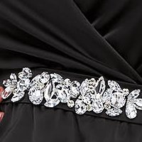 Fekete rövid harang ruha szatén anyagból - StarShinerS
