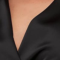 Fekete rövid harang ruha szatén anyagból - StarShinerS