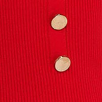 Piros rövid kötött ceruza ruha gomb kiegészítőkkel