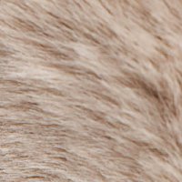 Krémszínű vízlepergető szőrmés kapucnis ökológiai prémes mandzsettás dzseki