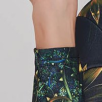 Dress elastic cloth short cut pencil with print details - StarShinerS