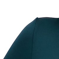 Lycra hosszú szűk szabású női blúz - sötétzöld, oldalt felsliccelt magas gallérral - StarShinerS