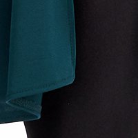 Lycra hosszú szűk szabású női blúz - sötétzöld, oldalt felsliccelt magas gallérral - StarShinerS