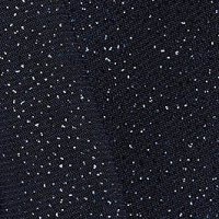Sötétkék midi georgette harang alakú ruha gumirozott derékrésszel csillogó díszítésekkel - StarShinerS