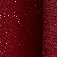 Burgundy midi georgette harang alakú ruha gumirozott derékrésszel csillogó díszítésekkel - StarShinerS