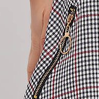 Dress short cut a-line cotton thin fabric zipper accessory