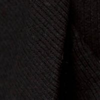 Bluza dama din bumbac reiat neagra mulata accesorizata cu nasturi si volanase - SunShine
